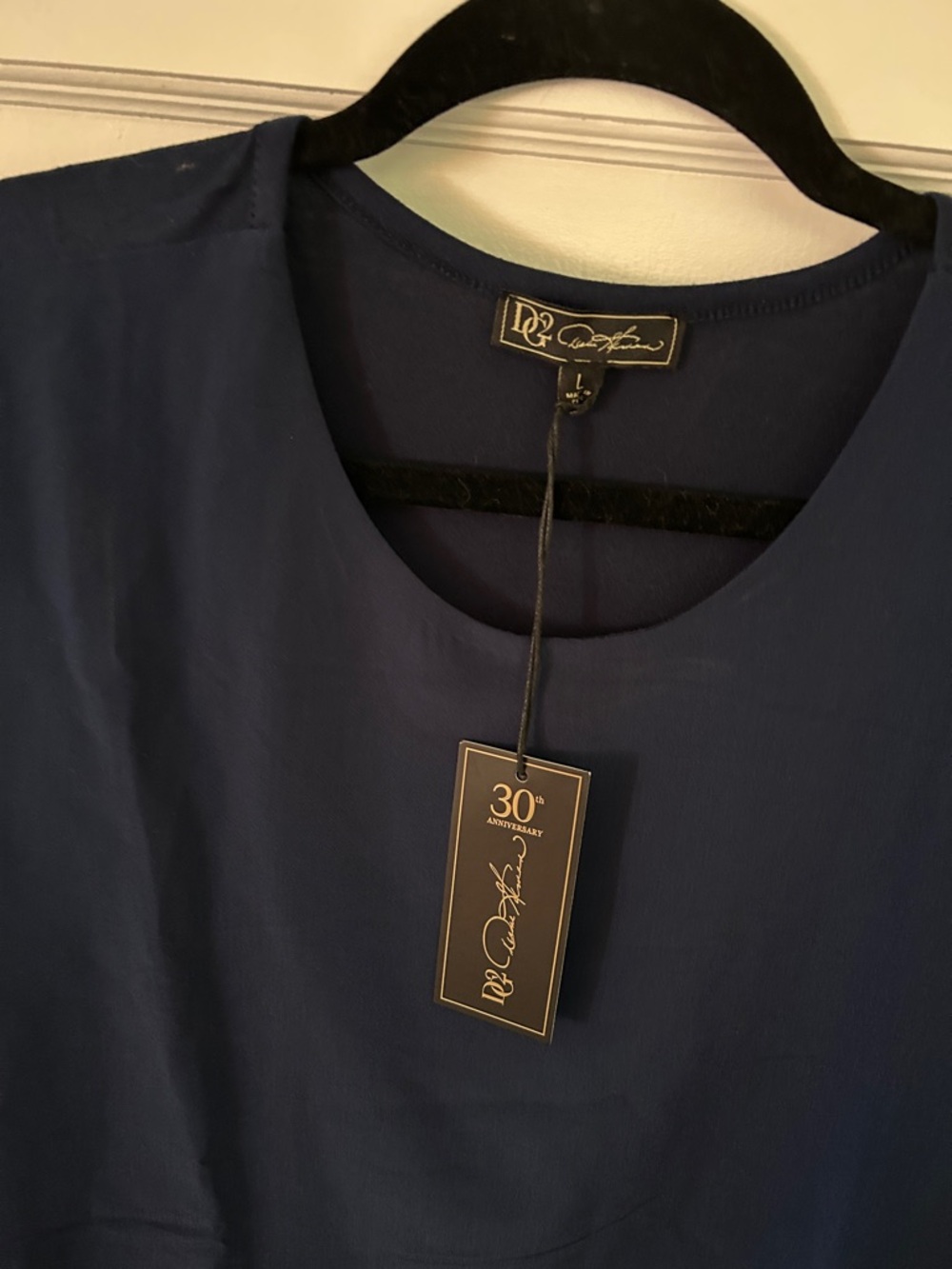 DG2 by Diane Gilman Long Sleeve Pleated Peplum Easy Top